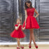 Mother Daughter Matching Red Dress - Priority Shipping Matching Mom and Daughter Outfits Little Palace Store